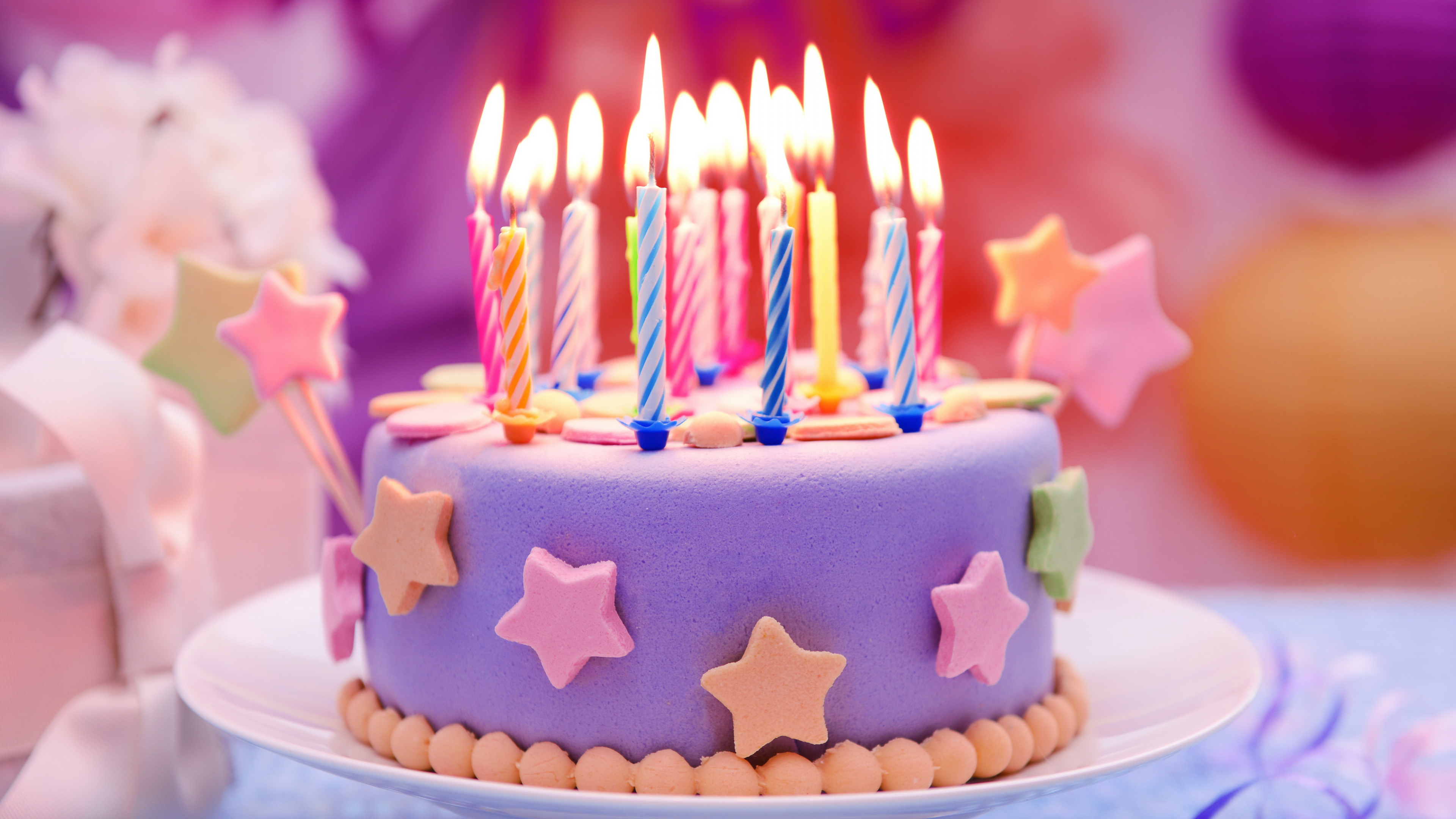 生日蛋糕, 生日, 蛋糕, 蛋糕装饰, 食品 壁纸 3840x2160 允许