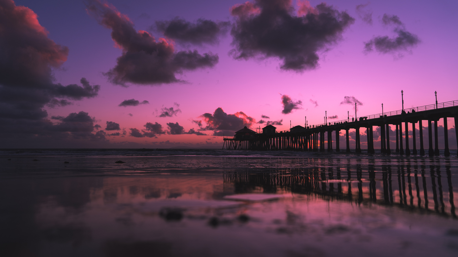 Blau, Sonnenaufgang, Meer, Reflexion, Sonnenuntergang. Wallpaper in 1920x1080 Resolution