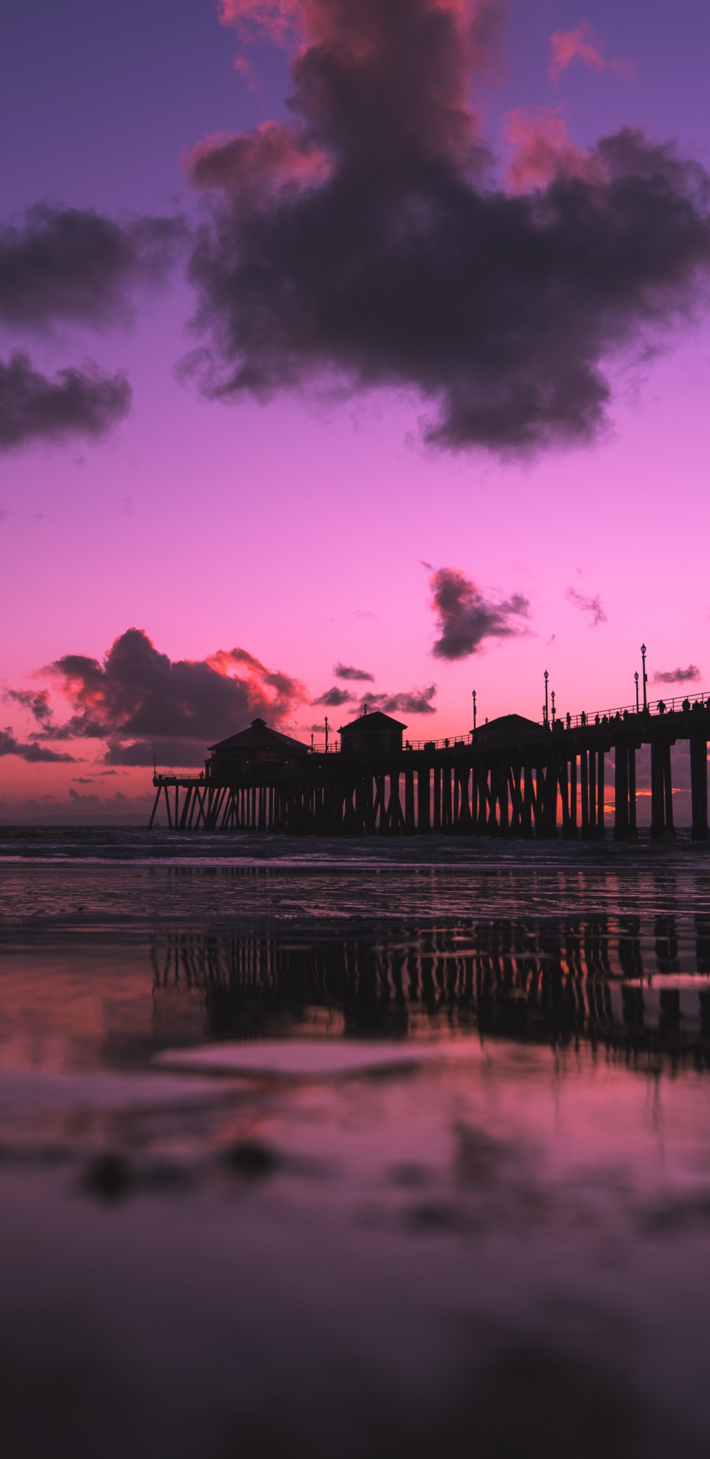 Dusk, Blue, Sunrise, Sea, Reflection. Wallpaper in 1440x2960 Resolution