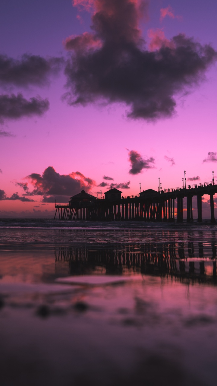 Dusk, Blue, Sunrise, Sea, Reflection. Wallpaper in 720x1280 Resolution