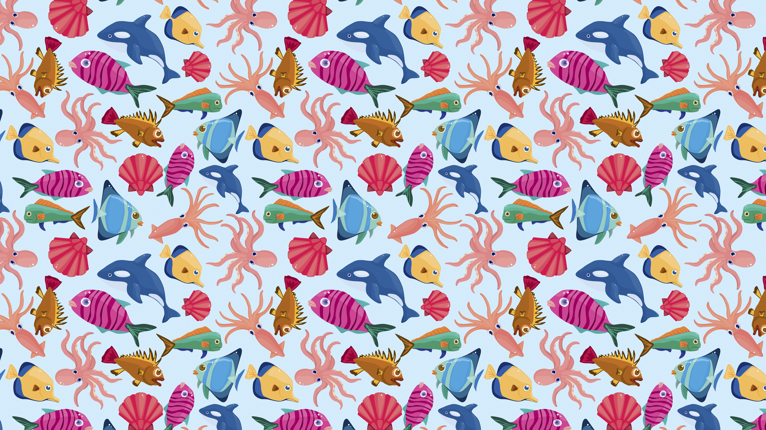 Weiß Rosa Und Gelbe Schmetterlinge Und Schmetterlinge Drucken Textil. Wallpaper in 2560x1440 Resolution