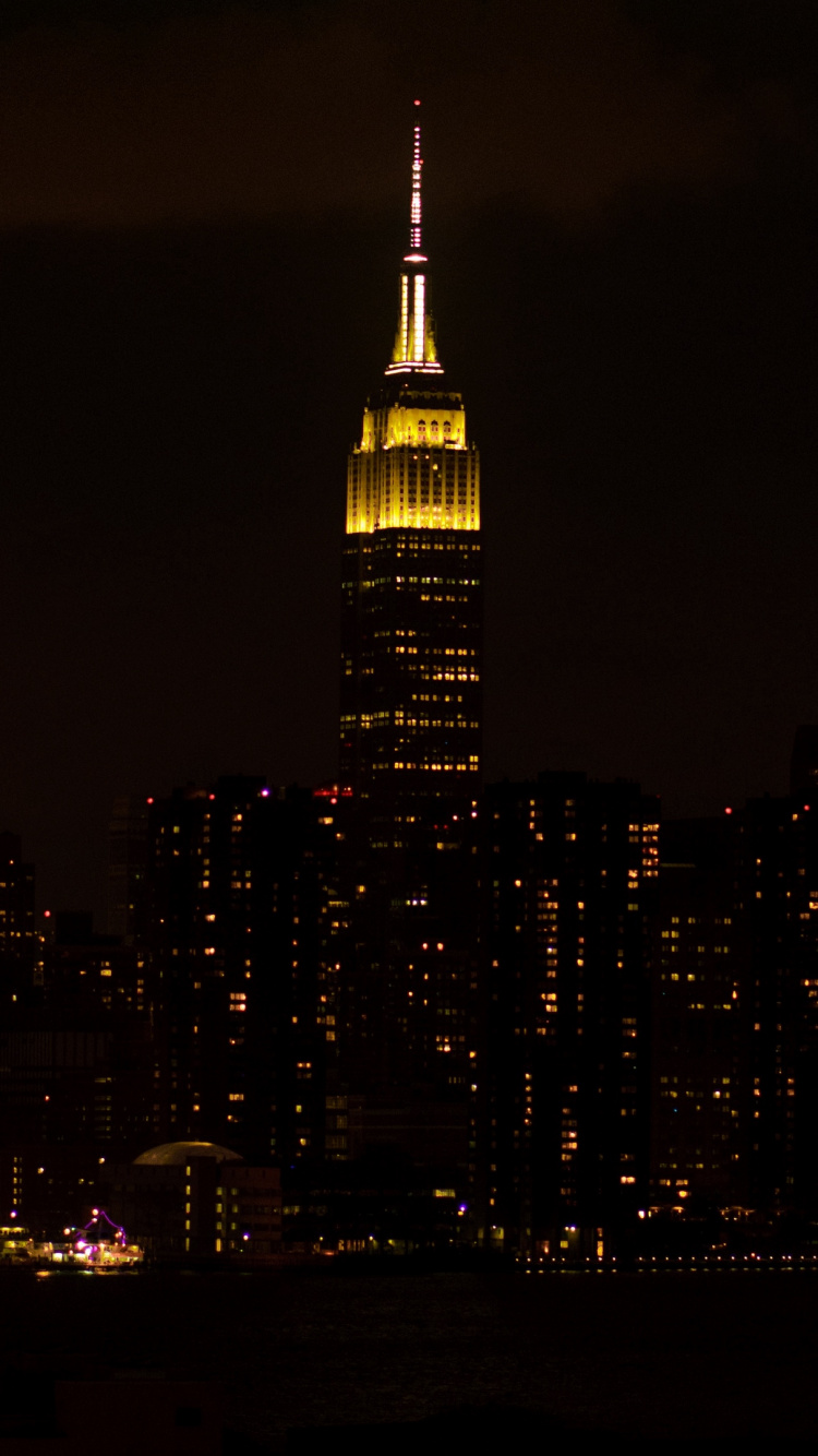 City Skyline During Night Time. Wallpaper in 750x1334 Resolution