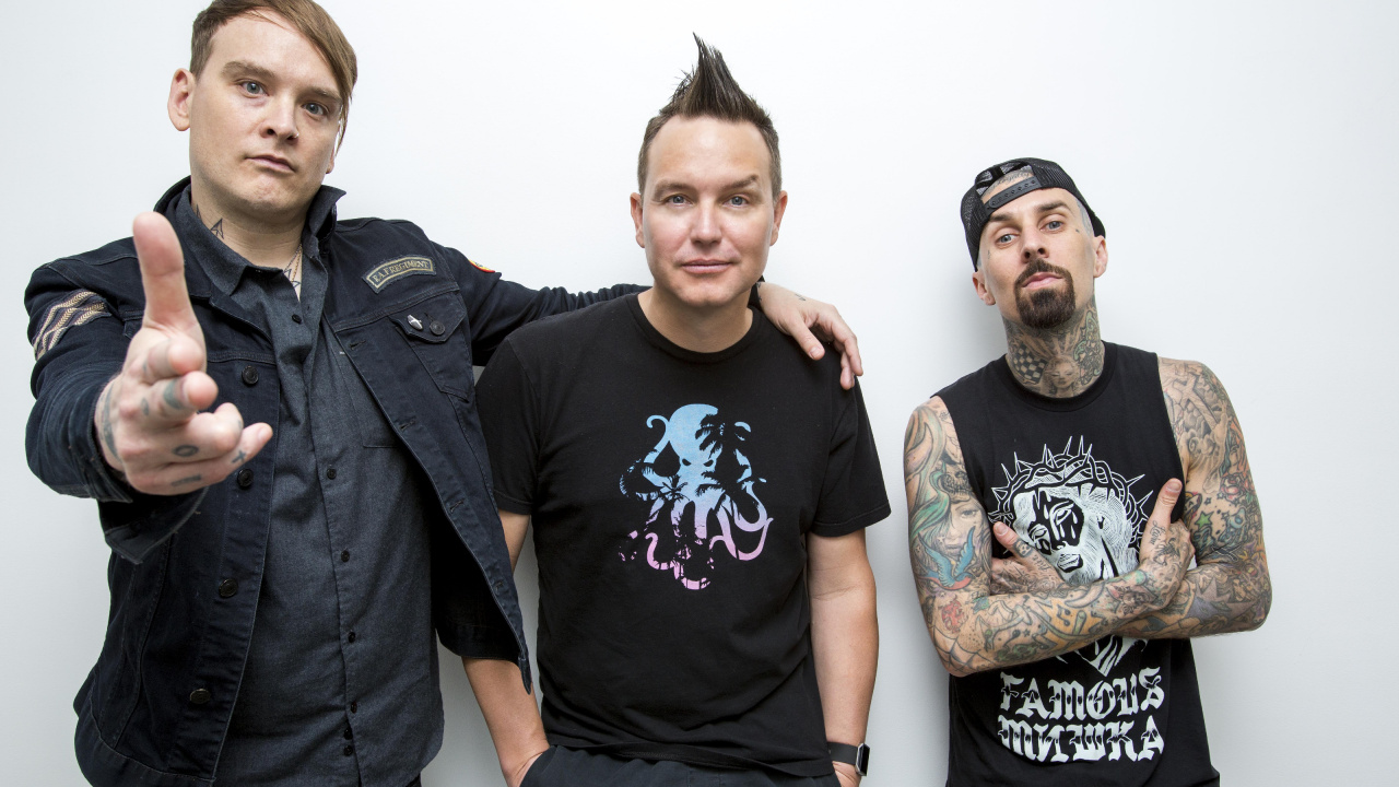 Mark Hoppus, Travis Barker, Blink-182, Pop Punk, Clin. Wallpaper in 1280x720 Resolution