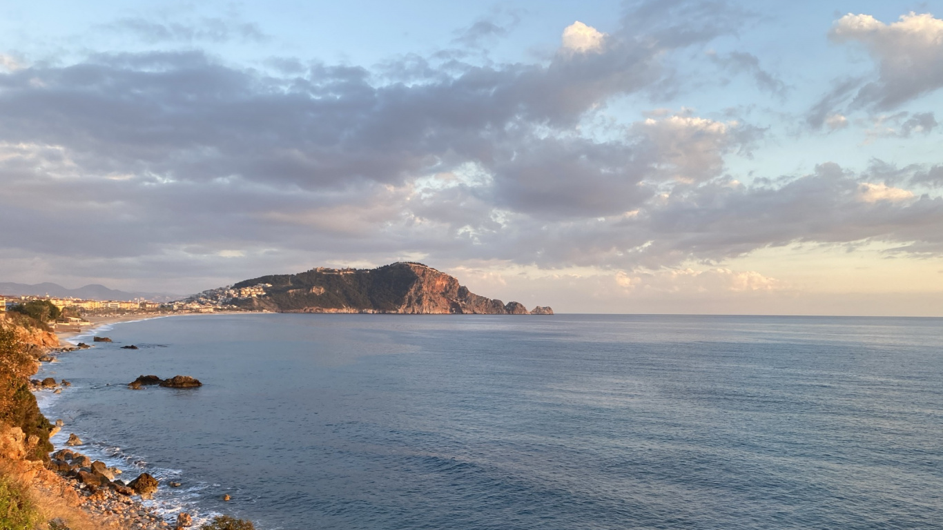 自然景观, 阳光, 地平线, 积云 壁纸 1366x768 允许