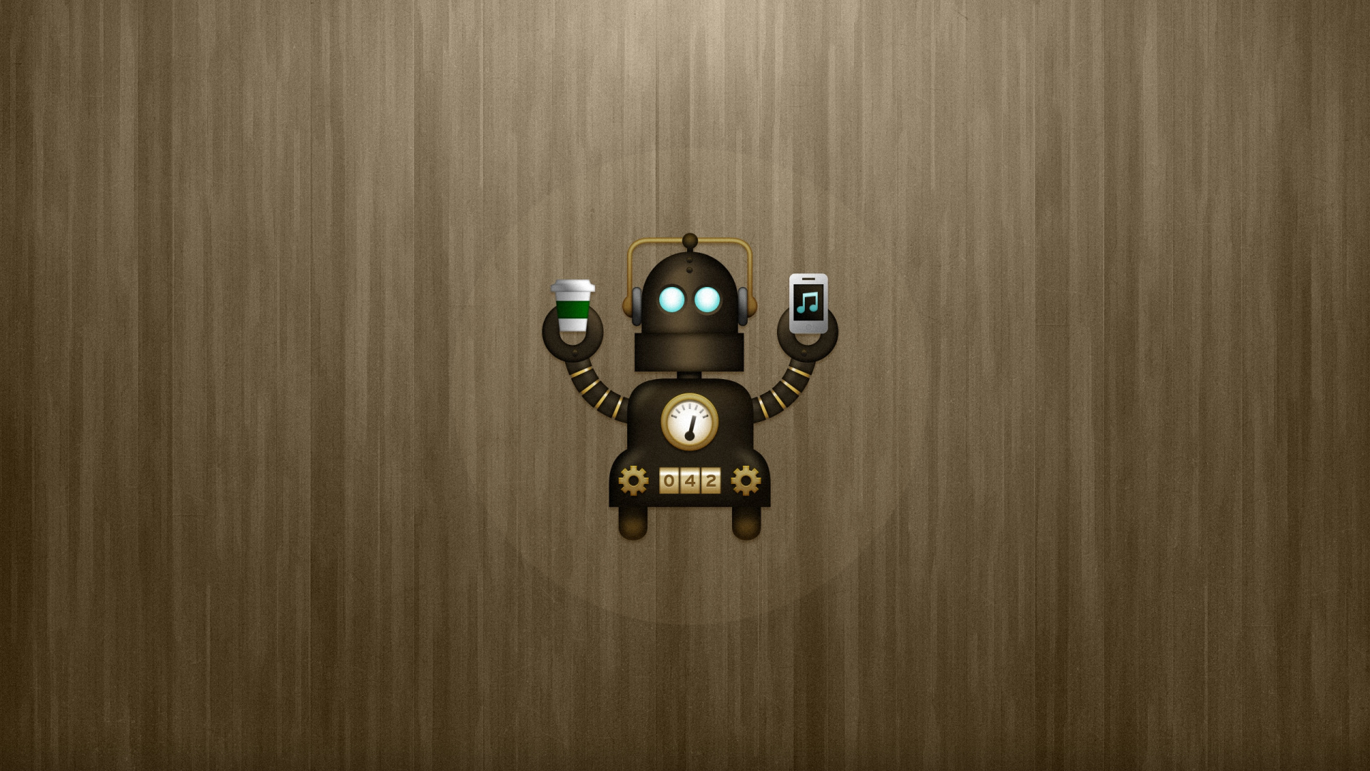 Juguete Robot Negro y Amarillo. Wallpaper in 1920x1080 Resolution