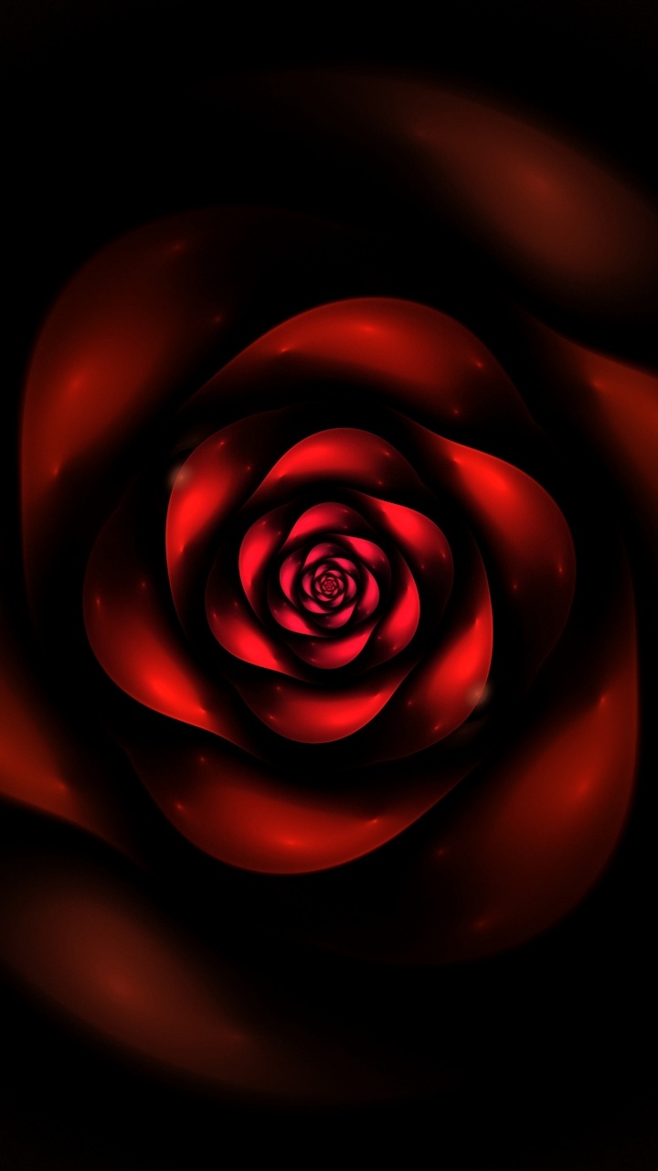 Ilustración Abstracta Roja y Negra. Wallpaper in 720x1280 Resolution