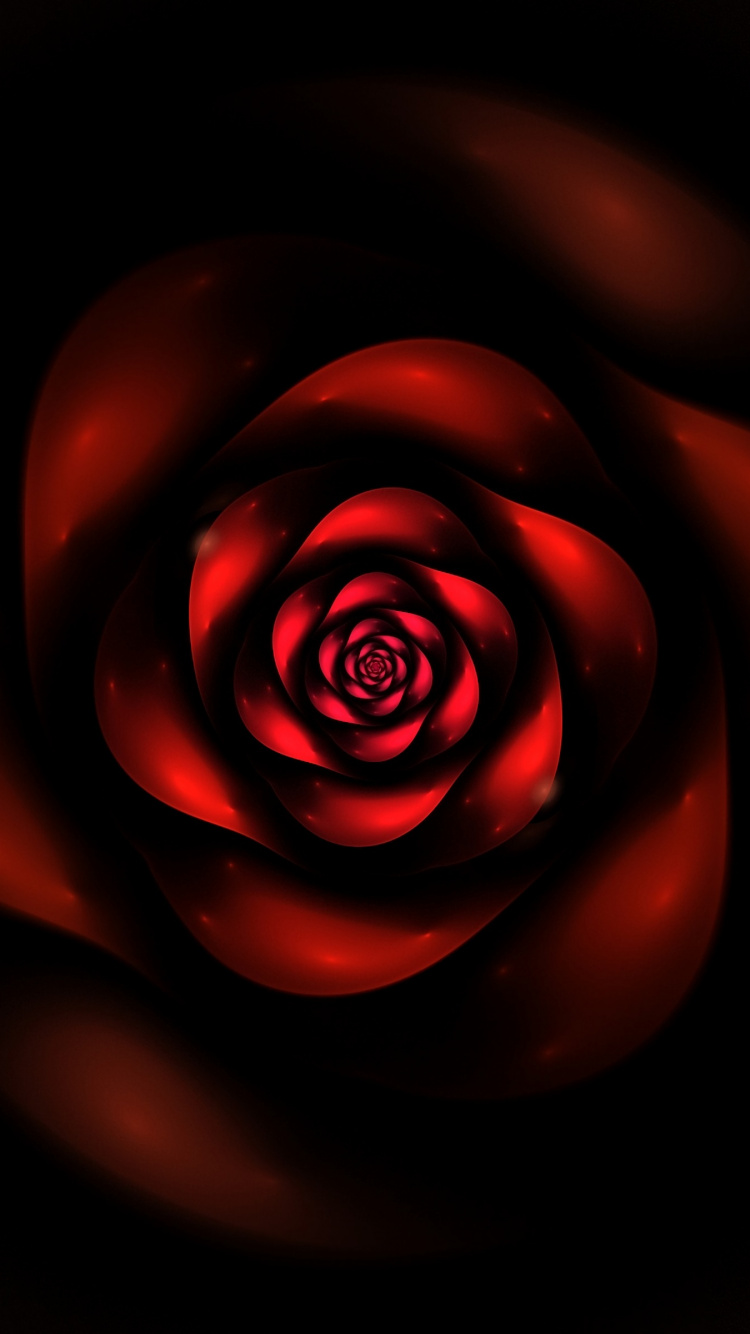 Ilustración Abstracta Roja y Negra. Wallpaper in 750x1334 Resolution