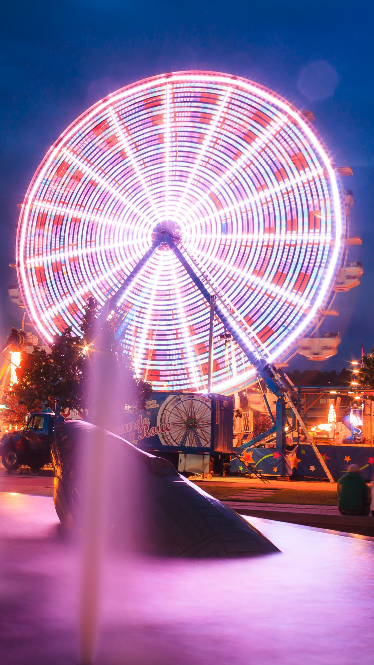 曝光, 摩天轮, 里程碑, 旅游景点, 光 壁纸 750x1334 允许