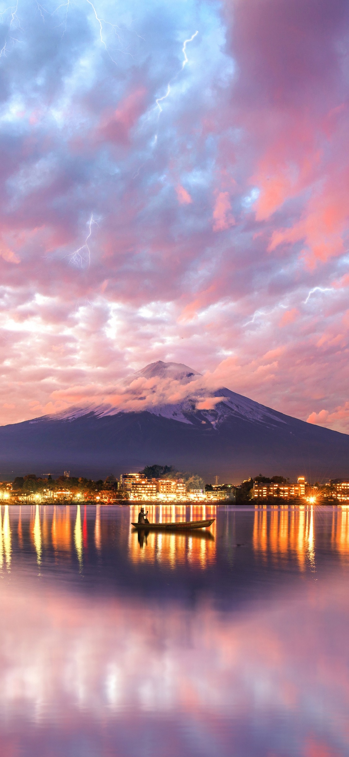Reflection, Nature, Cloud, Afterglow, Sunset. Wallpaper in 1125x2436 Resolution