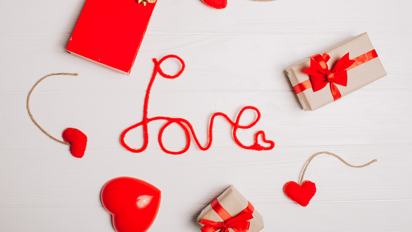 Valentines Tag, Herzen, Liebe, Christmas Ornament, Weihnachtsdekoration. Wallpaper in 1366x768 Resolution