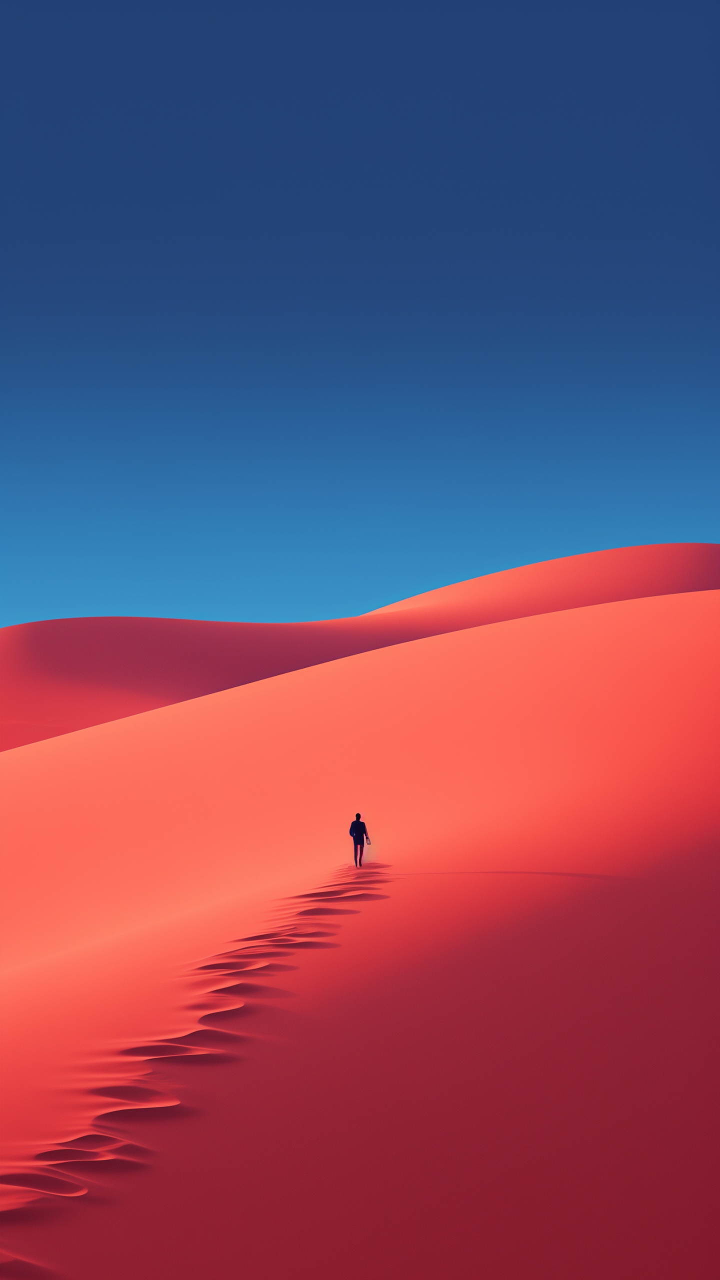 Man, Natural Environment, Slope, Natural Landscape, Landscape. Wallpaper in 1440x2560 Resolution