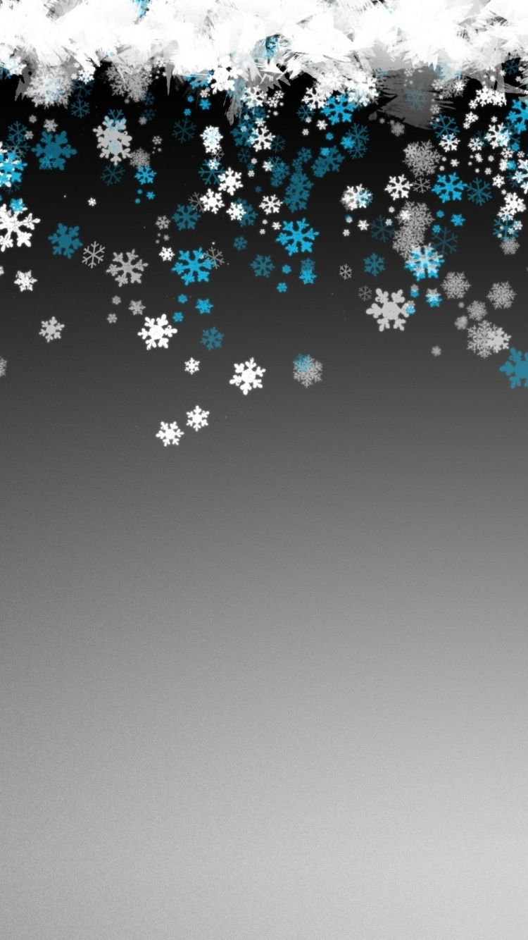 Snowflake, Blue, Water, Cover Art, Facebook. Wallpaper in 750x1334 Resolution