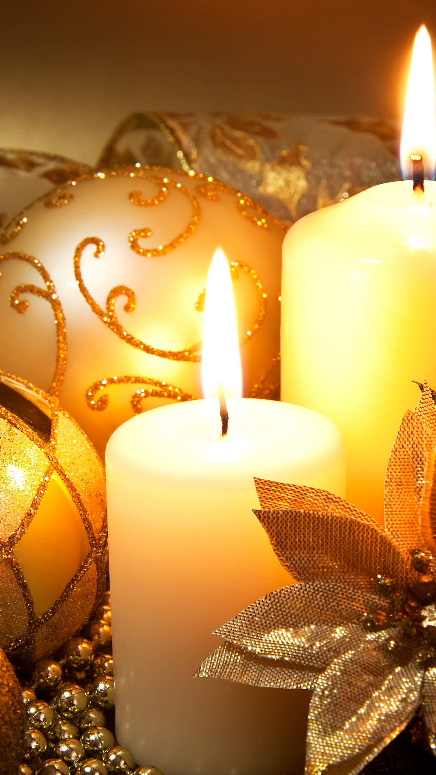Christmas Decoration, Christmas Day, Christmas Ornament, Candle, Still Life. Wallpaper in 1440x2560 Resolution