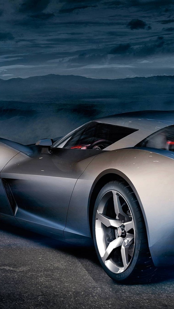 Silver Ferrari 458 Italia on Road. Wallpaper in 720x1280 Resolution