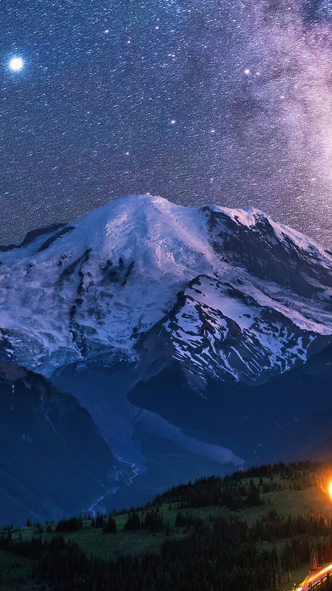 Milky Way, Mount Saint Helens, Galaxy, Atmosphere, Mountain. Wallpaper in 1080x1920 Resolution