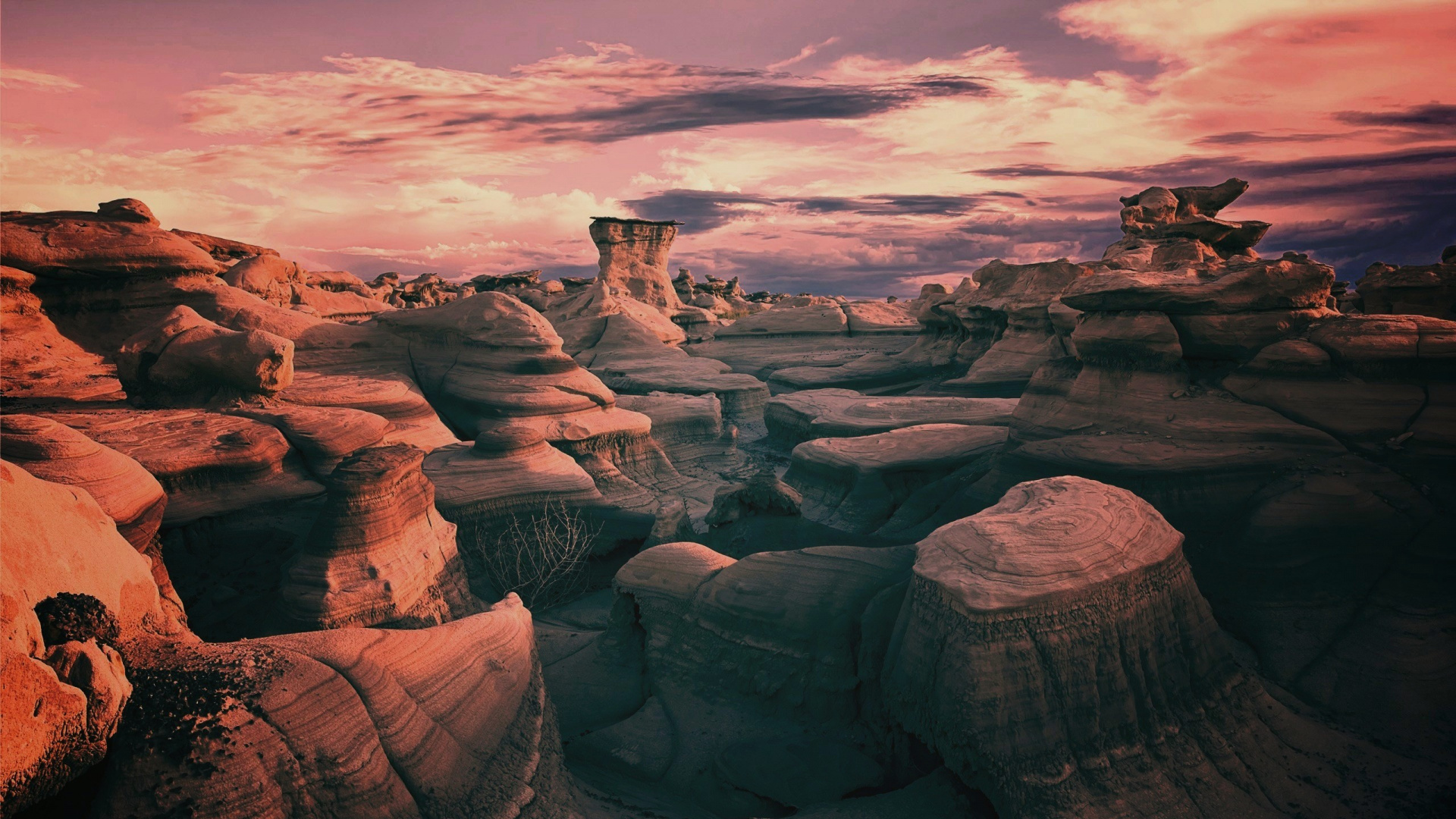 Bisti De-Na-Zin荒野, 荒地, 性质, 形成, 地质学 壁纸 1920x1080 允许