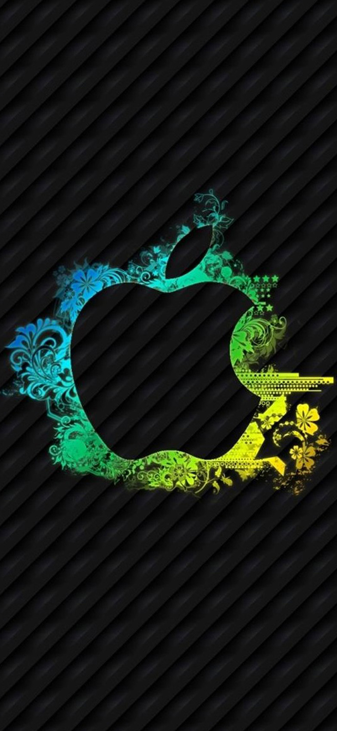 Couronne de Fleurs Verte et Blanche. Wallpaper in 1125x2436 Resolution