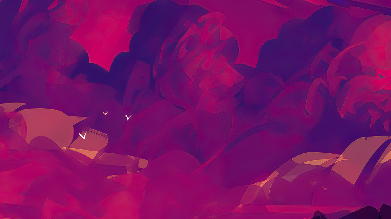 Arte de Muhammad Nafay, Ambiente, Morado, Naturaleza, Rosa. Wallpaper in 1366x768 Resolution