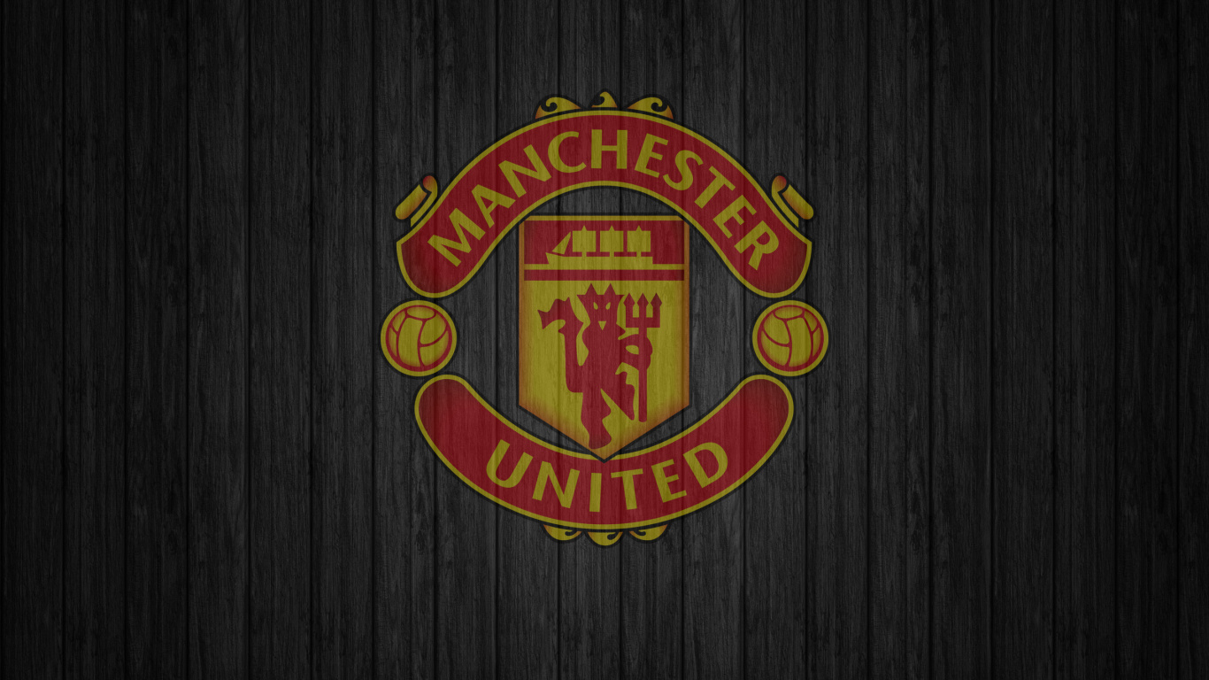 Manchester United, Firmenzeichen, Manchester United f c, Emblem, Crest. Wallpaper in 1366x768 Resolution