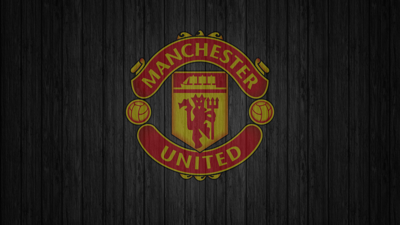 Manchester Unido, Logotipo, el Manchester United f c, Emblema, Cresta. Wallpaper in 1280x720 Resolution