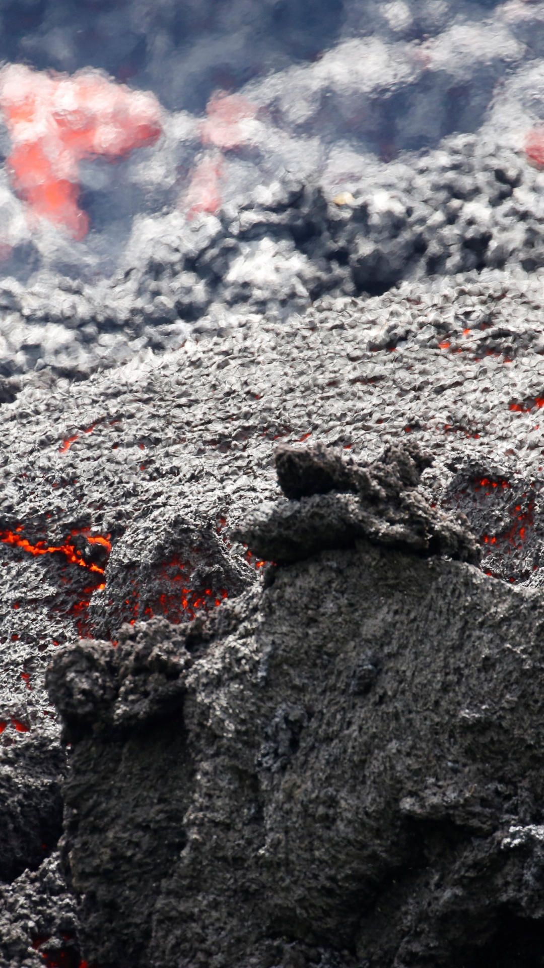 熔岩, 火成岩, 熔岩领域, 灰, 熔岩平原 壁纸 1080x1920 允许