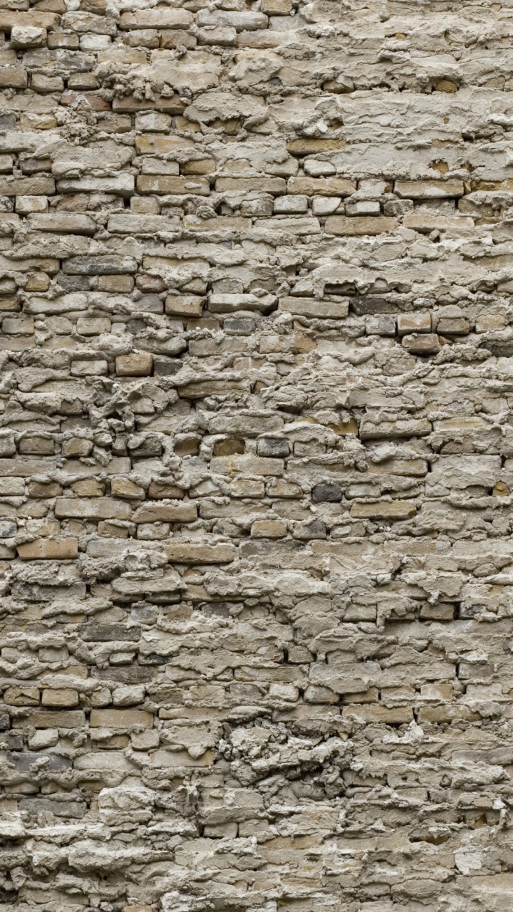 Mur de Briques Marron et Blanc. Wallpaper in 720x1280 Resolution