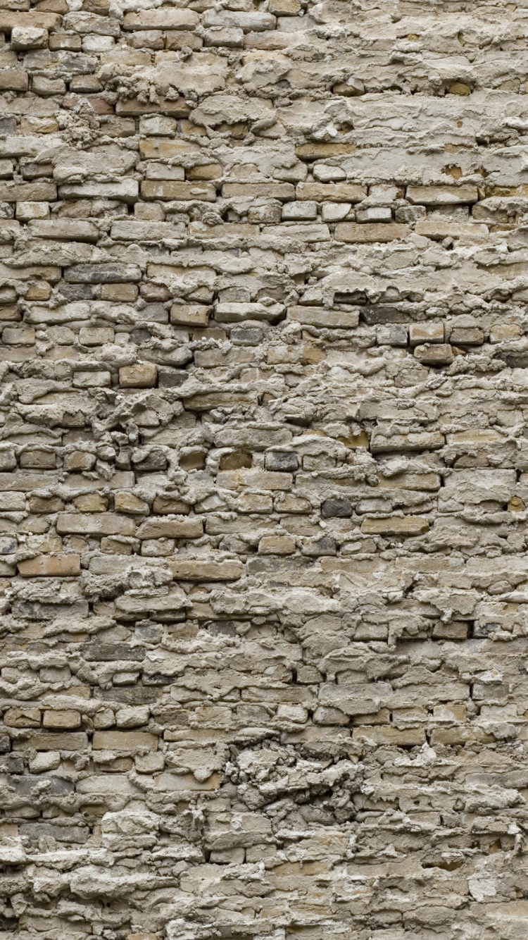 Pared de Ladrillo Blanco y Marrón. Wallpaper in 750x1334 Resolution