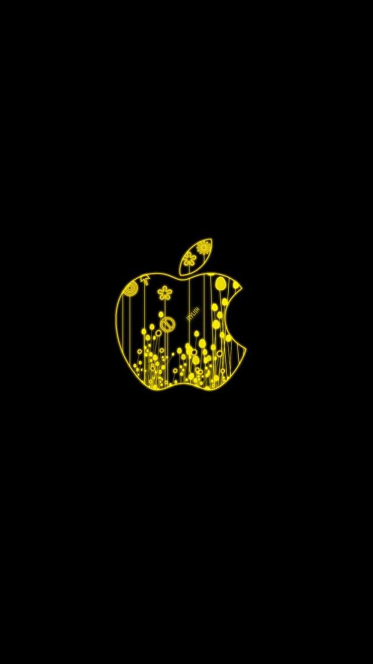 Logo de Batman Negro y Amarillo. Wallpaper in 750x1334 Resolution