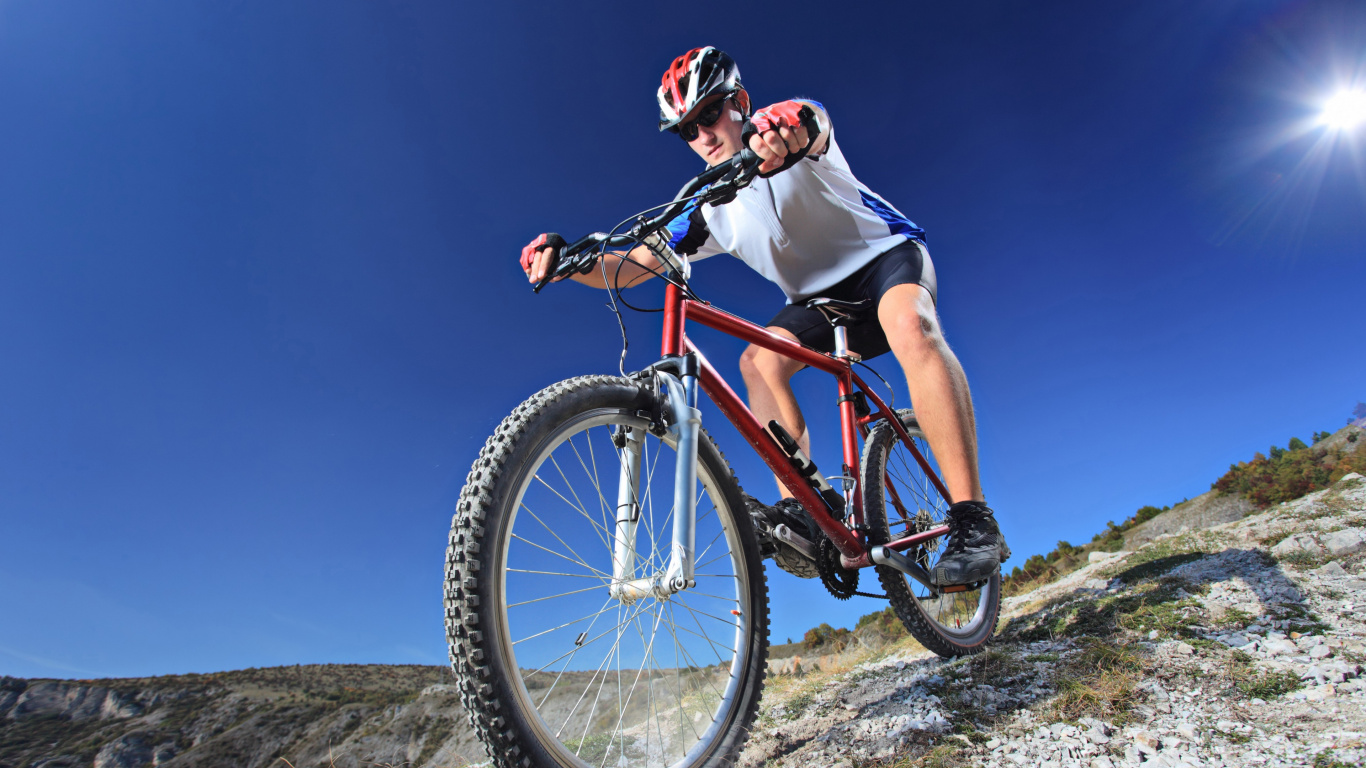 自行车, 高山山地自行车, 山地自行车, 骑自行车, 循环的运动 壁纸 1366x768 允许
