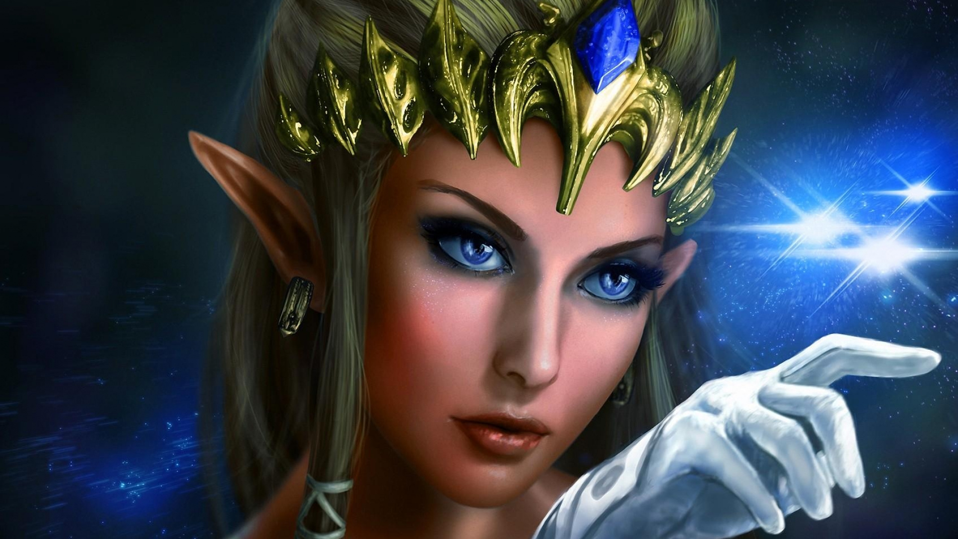 Femme Aux Cheveux D'or Personnage D'anime. Wallpaper in 1920x1080 Resolution