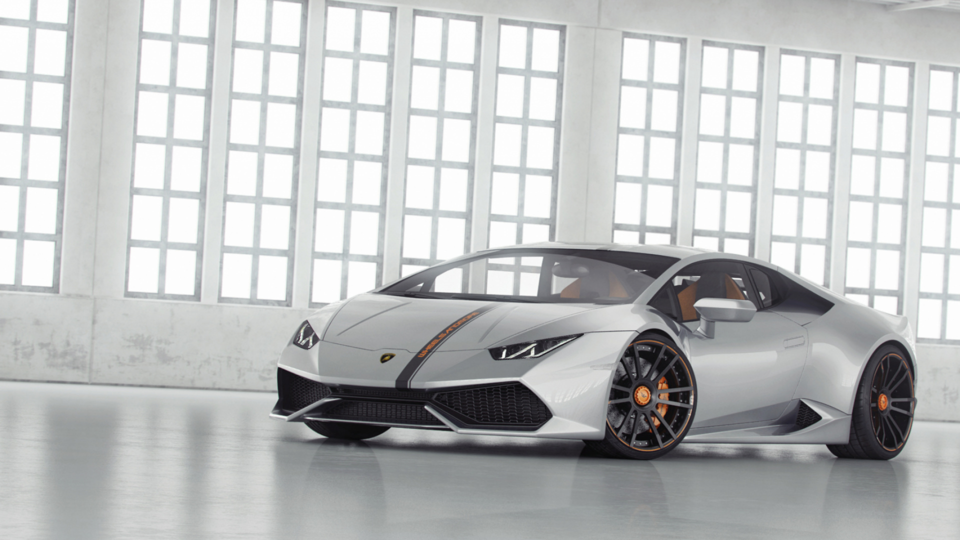 Weiß-schwarzer Porsche 911 Vor Weißem Betongebäude Geparkt. Wallpaper in 1920x1080 Resolution