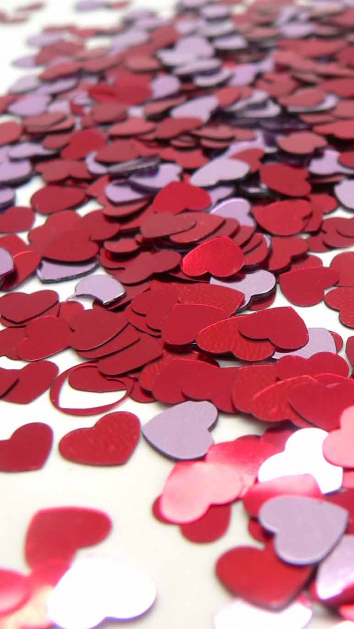 Coeur de la Saint-Valentin, le Jour de Valentines, Cœur, Pétale, Red. Wallpaper in 720x1280 Resolution