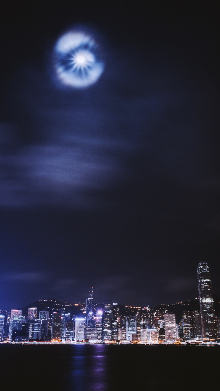 City Lights During Night Time. Wallpaper in 750x1334 Resolution