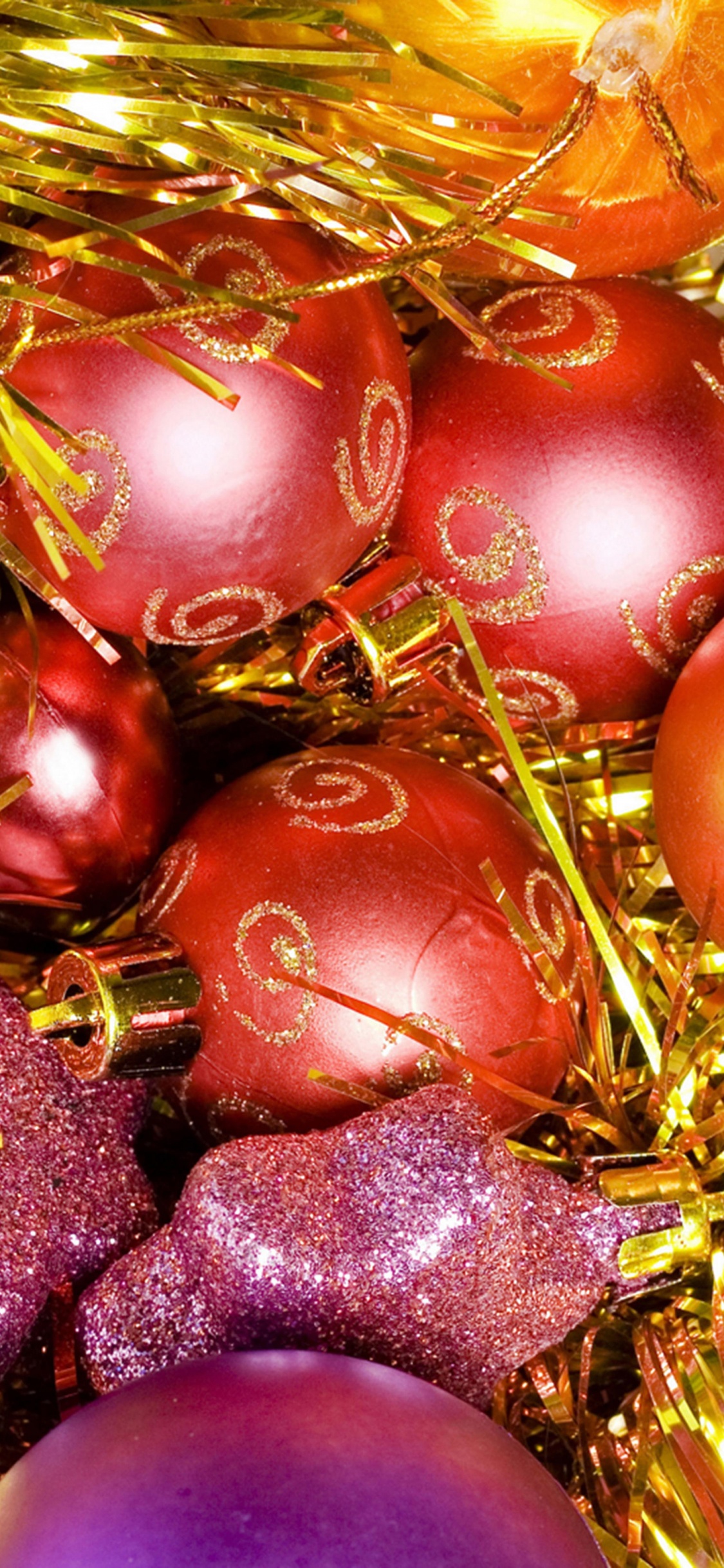 圣诞节那天, 圣诞节的装饰品, 圣诞树, 新的一年, 假日 壁纸 1125x2436 允许
