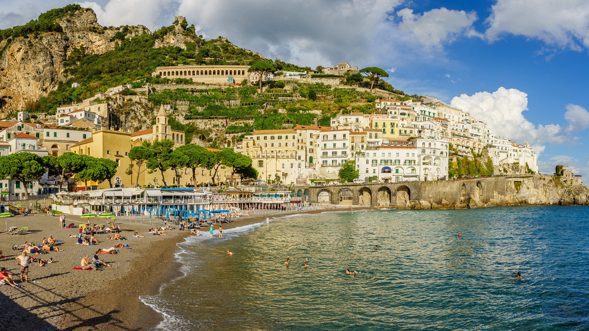 People on Beach During Daytime. Wallpaper in 1920x1080 Resolution