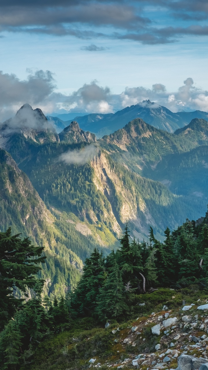Washington, Cloud, Naturlandschaft, Baum, Hochland. Wallpaper in 720x1280 Resolution