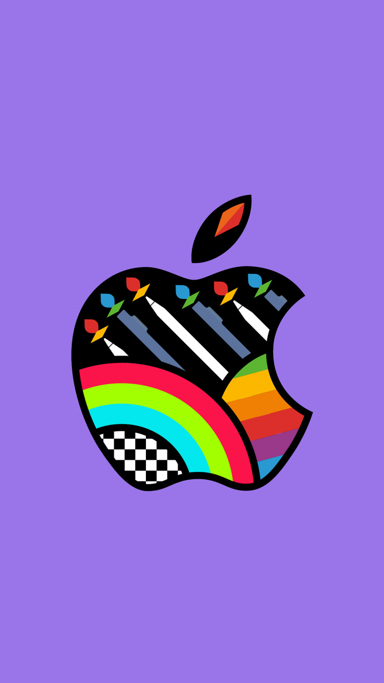 苹果, 苹果 BKC - 孟买, IOS 17, 艺术, 品红色 壁纸 750x1334 允许