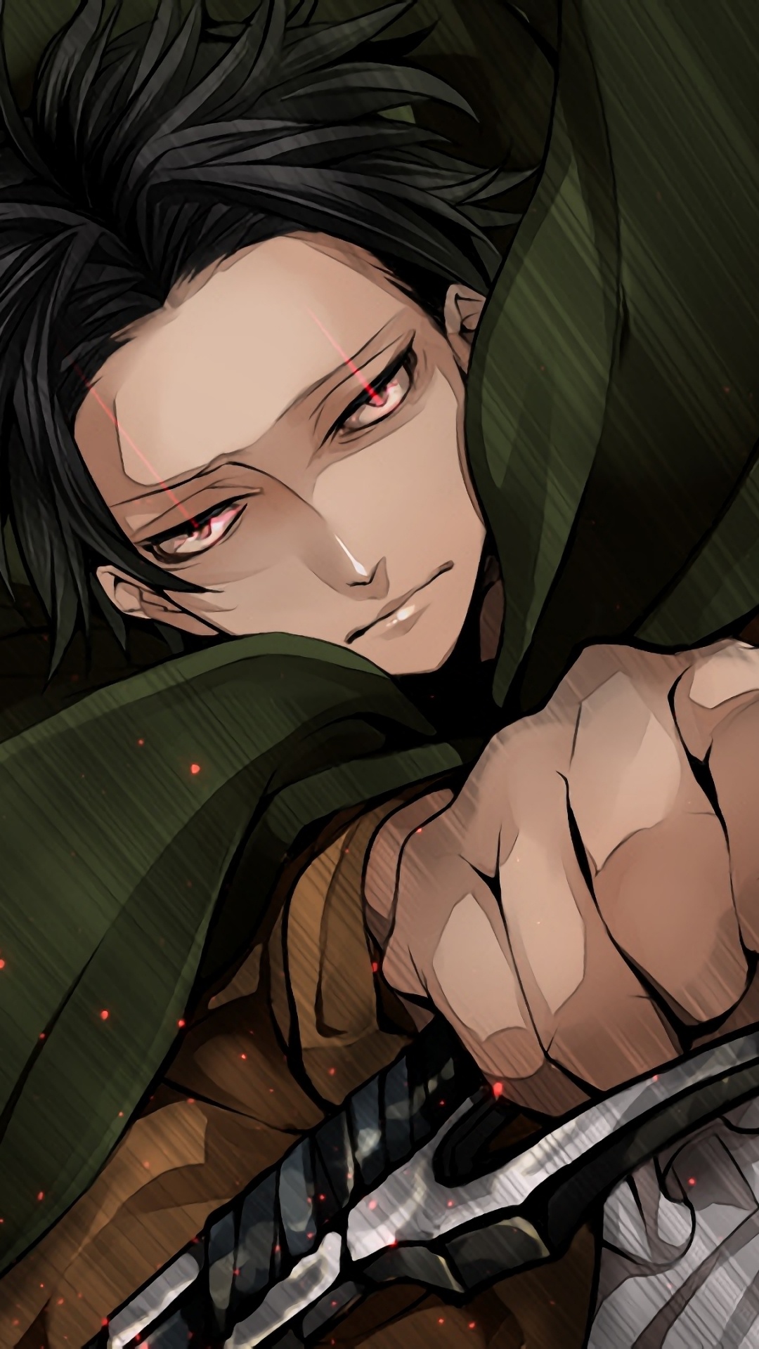 Femme en Chemise à Rayures Noires et Blanches Personnage Anime. Wallpaper in 1080x1920 Resolution