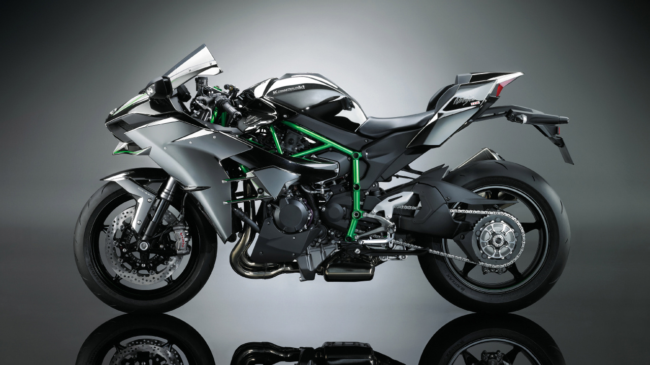 Black and Green Sports Bike. Wallpaper in 1280x720 Resolution