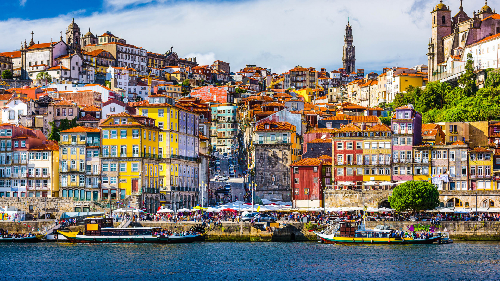City Buildings Near Body of Water During Daytime. Wallpaper in 1920x1080 Resolution