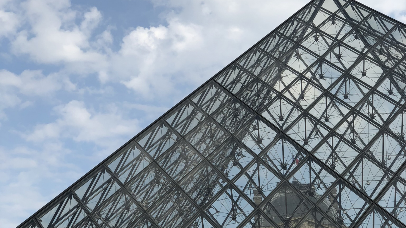 Louvre, la Journée, Architecture, Cumulus, Fer. Wallpaper in 1366x768 Resolution