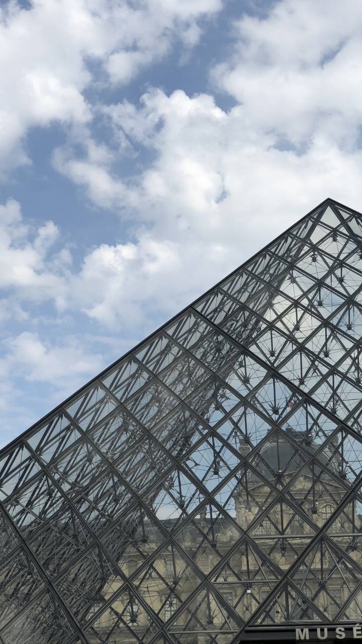 Louvre, la Journée, Architecture, Cumulus, Fer. Wallpaper in 720x1280 Resolution
