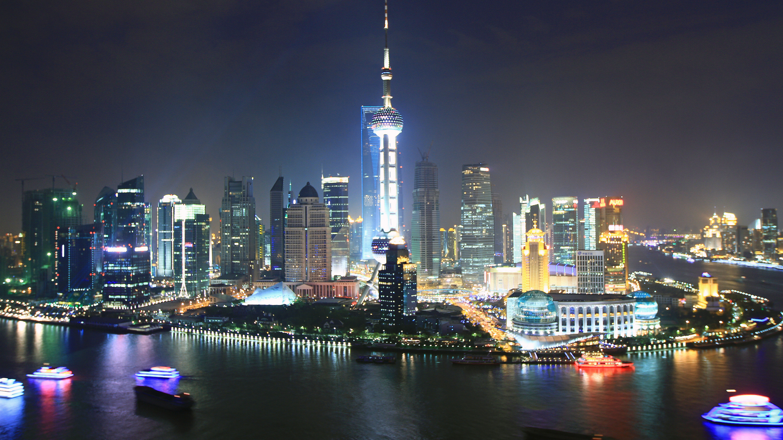 外滩, 城市, 城市景观, 天际线, 大都会 壁纸 2560x1440 允许