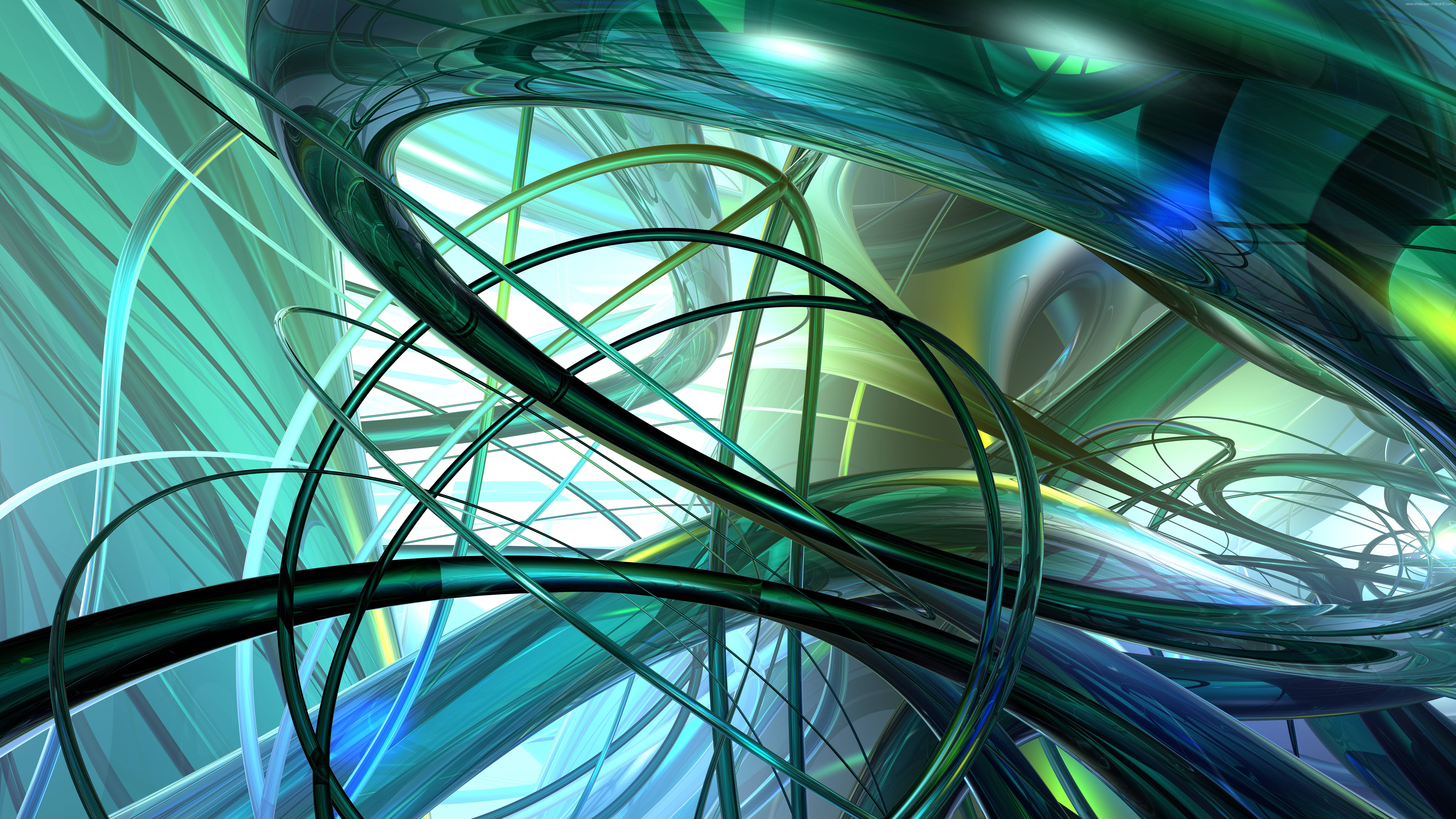 Illustration en Spirale Bleue et Blanche. Wallpaper in 7680x4320 Resolution