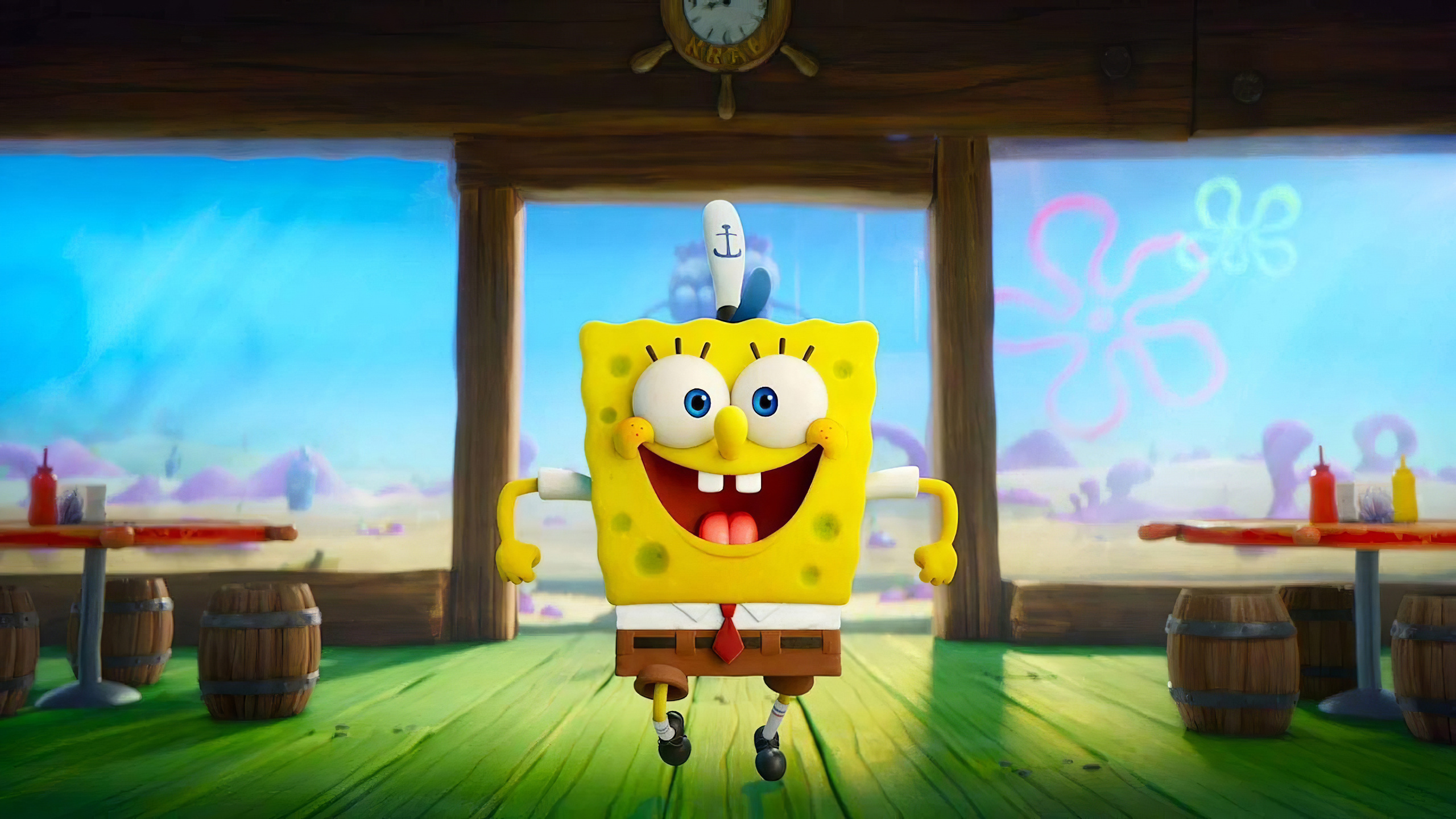 Spongebob, Schwamm Auf Dem Lauf Spongebob, Patrick Star, Netflix, Von Größter Bedeutung. Wallpaper in 2560x1440 Resolution