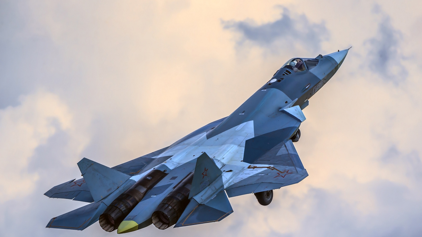 Blue Jet Plane in Mid Air During Daytime. Wallpaper in 1366x768 Resolution