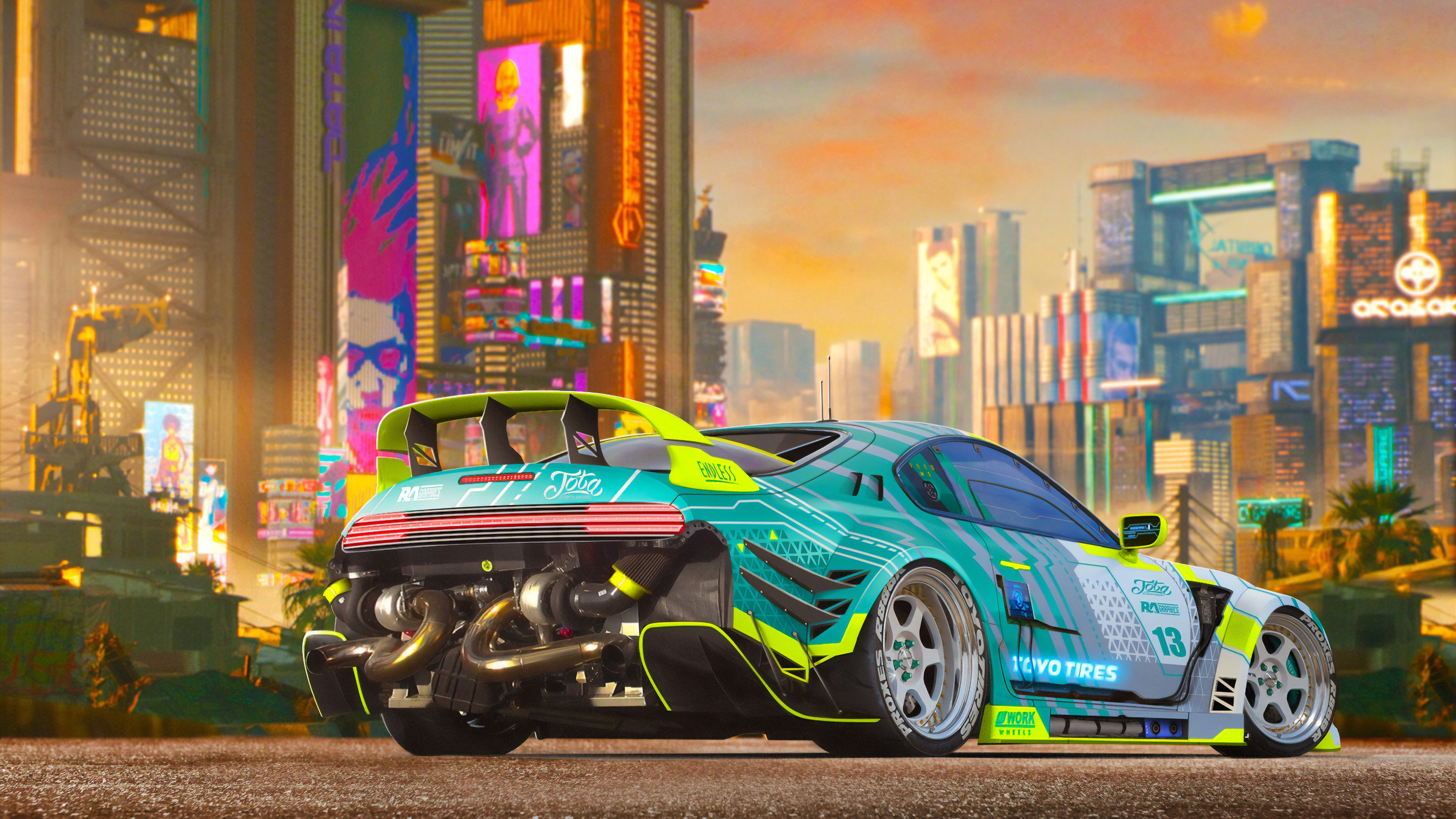 Porsche 911 Bleue et Noire. Wallpaper in 3840x2160 Resolution