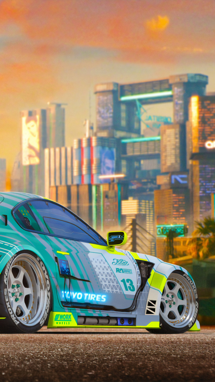 Porsche 911 Bleue et Noire. Wallpaper in 750x1334 Resolution