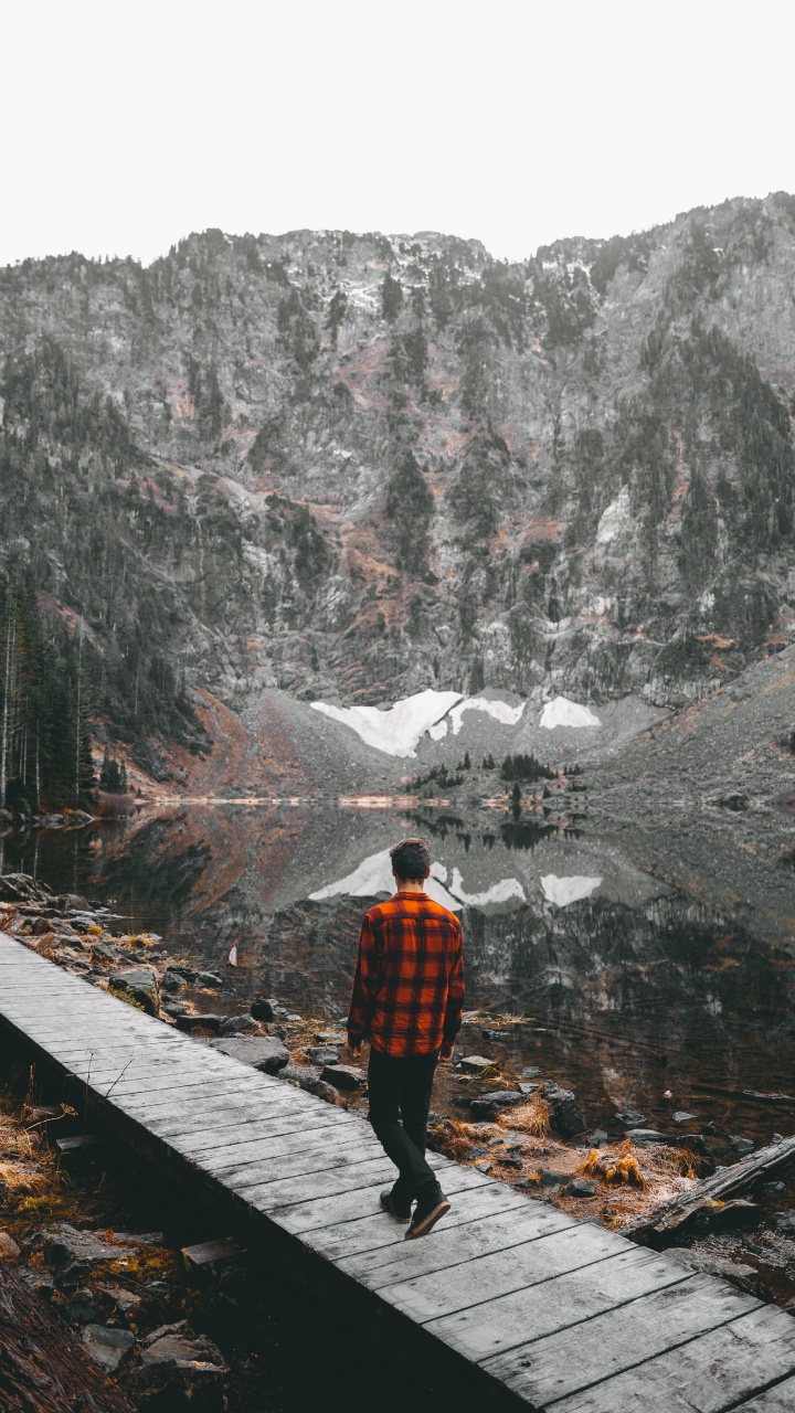 Lake, Mountainous Landforms, Mountain, Tree, Hill Station. Wallpaper in 720x1280 Resolution