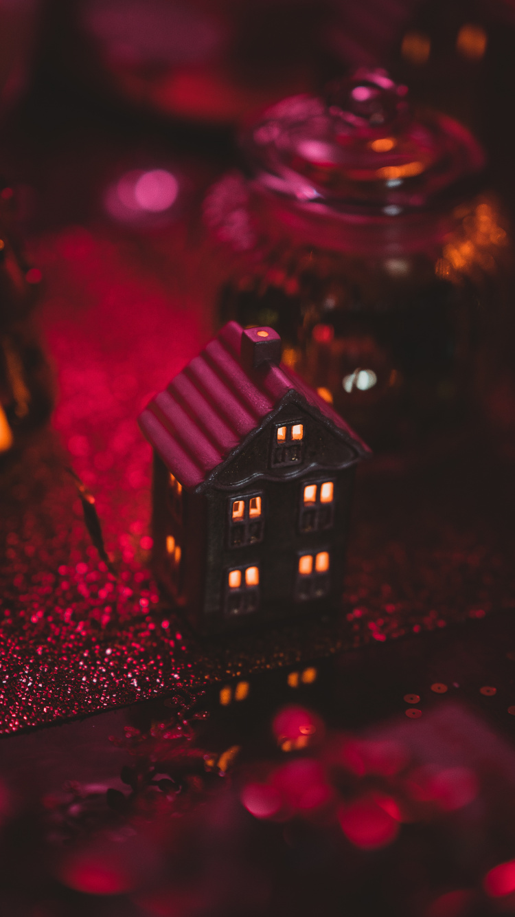 El Día De Navidad, Nochevieja, Rojo, Morado, Luz. Wallpaper in 750x1334 Resolution